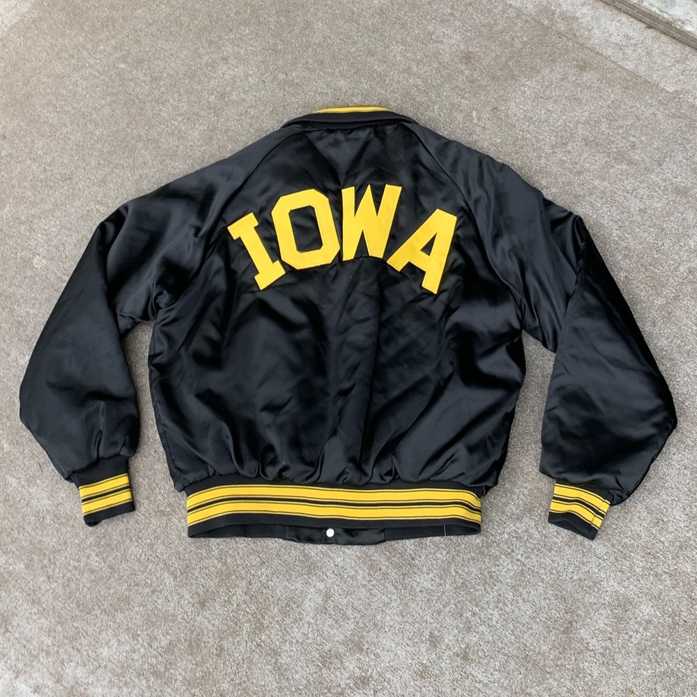 Vintage Iowa Black and Yellow Bomber Jacket